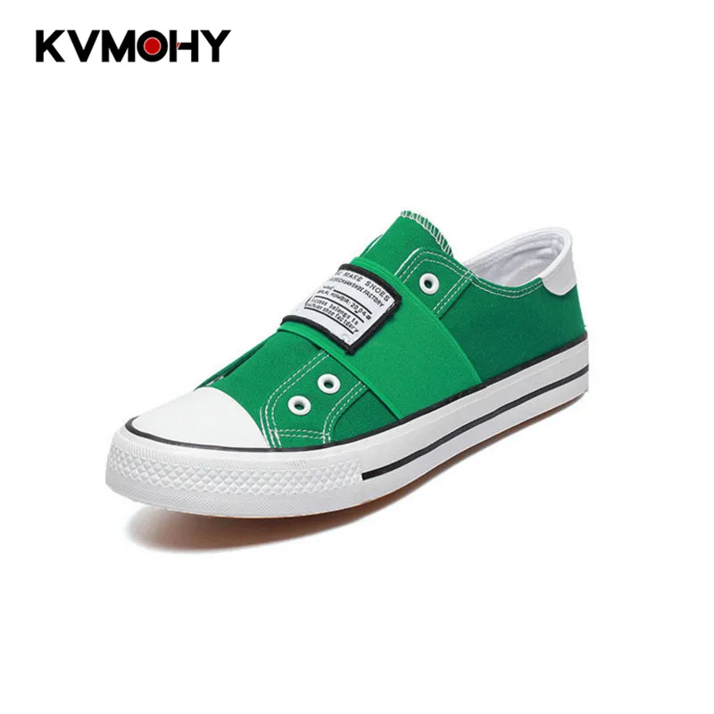 

Slip on Sneakers Men Sneakers Canvas Shoes for Boys Breathable Solid Brand Hard-wearing Fashion Green Casual Shoe