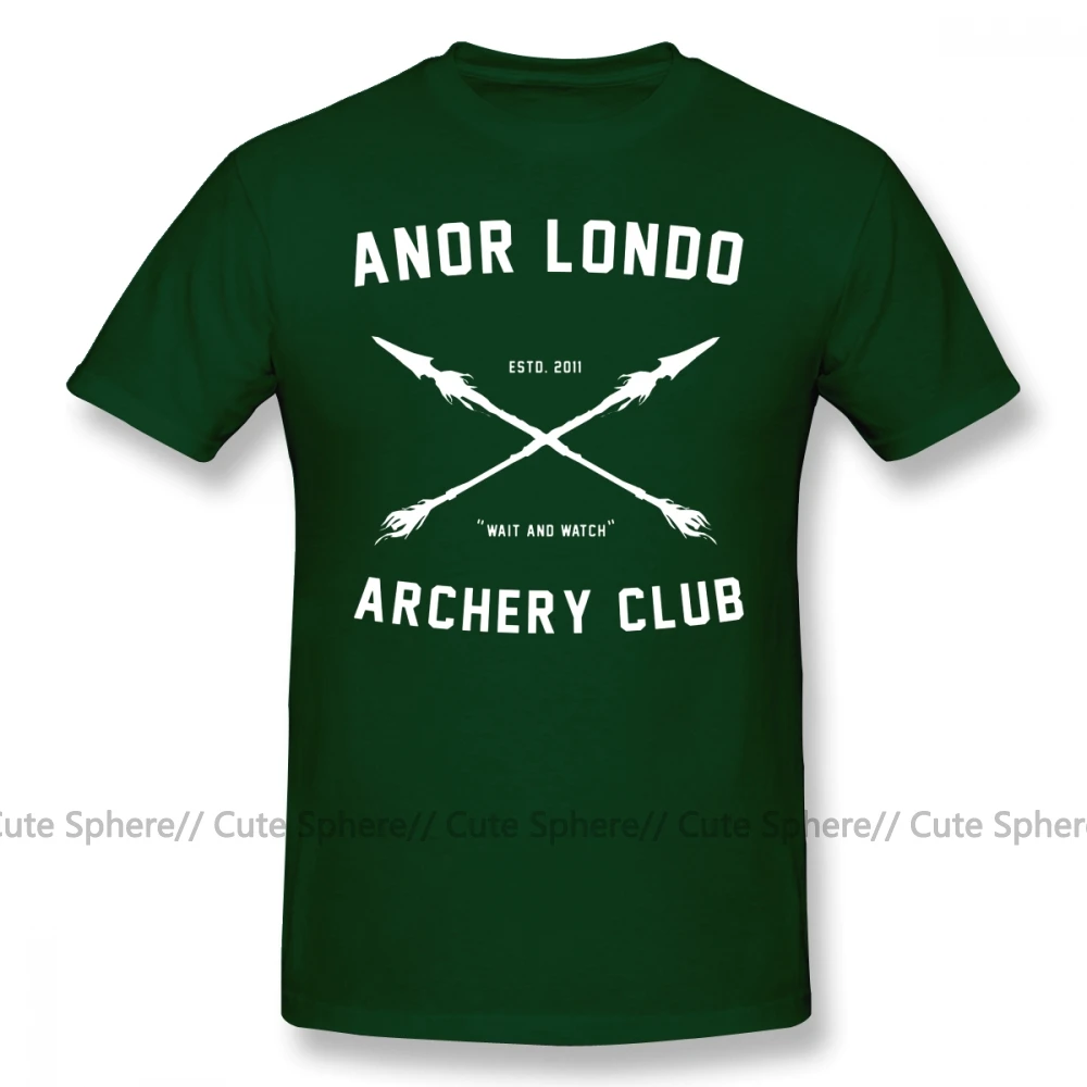 Dark Souls футболка ANOR LONDO ARCHERY CLUB Футболка 100 хлопок 5x Футболка мужская потрясающая с принтом с коротким рукавом Классическая футболка - Цвет: Dark Green