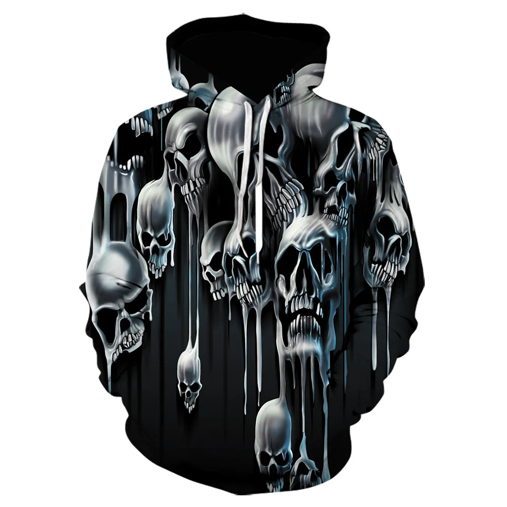 

3D Skull Print Hoodies Sweatshirts Men Women black Hoodie Hoody Man black Hooded Women Autumn winter Tracksuit Streetwear Tops
