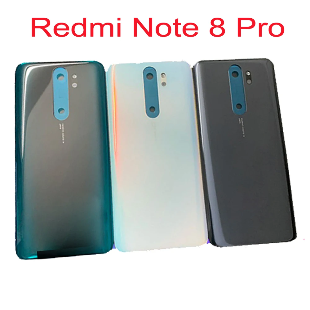 Для 6,5" Xiaomi Redmi Note 8 Pro стеклянная задняя крышка чехол Корпус+ клейкая наклейка Redmi Note 8 Pro