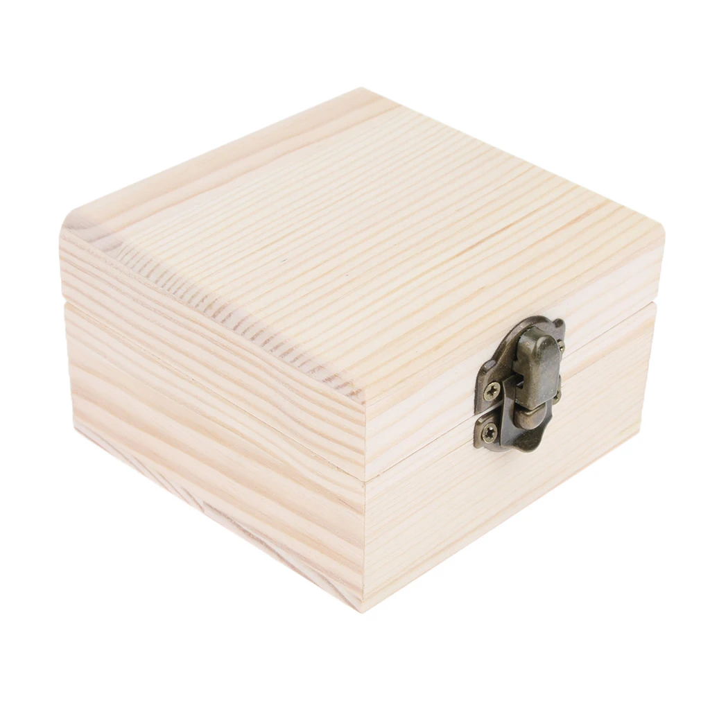 Small Wooden Storage Box Travel Soap Case DIY Craft Coins Pins Organizer Crafts Jewelry Trinket