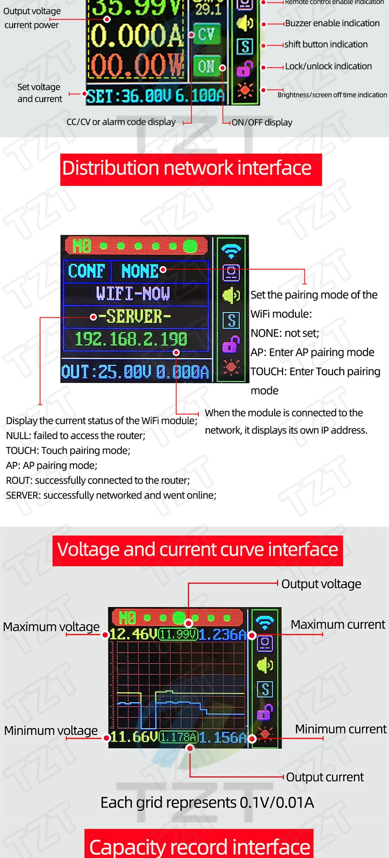 XYH3606 DC DC Boost Buck Converter CC CV 0-36V 6A Power Modul Einstellbar Geregelte labor netzteil variable WIFF APP – Detail 8