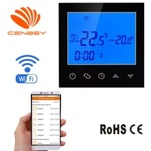Tермостат для теплого пола Wi-Fi термостат для бойлера Подпольное Отопление термостаты умный нагревательный контроллер программируемый цифровой Комнатный термостат температура термореле газовый котел для газового котла