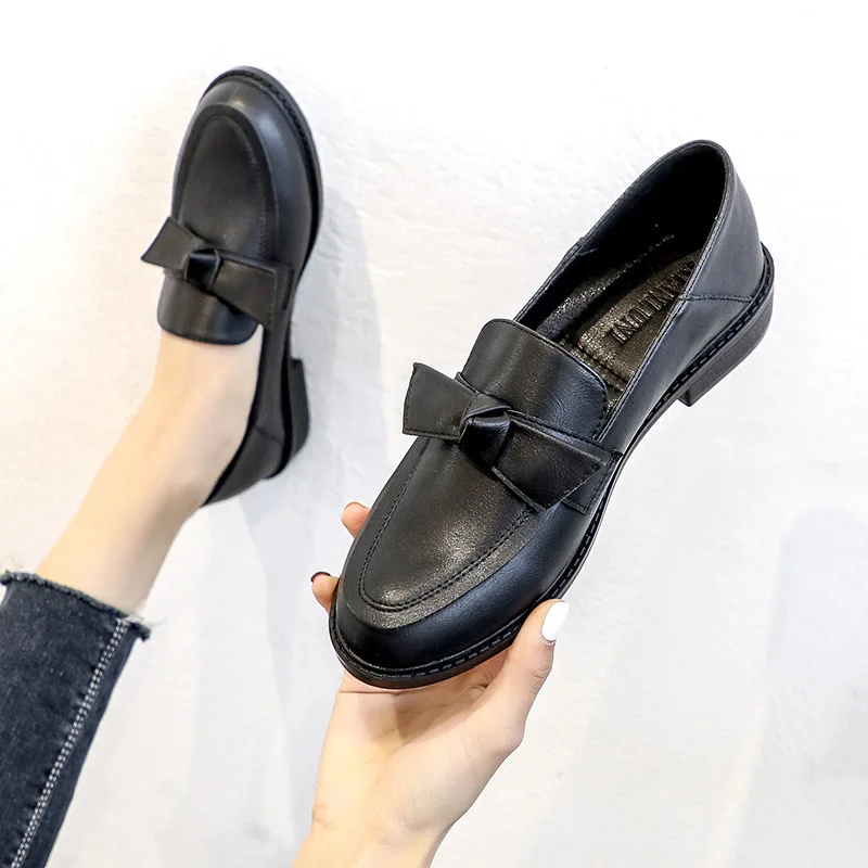 

Pumps Women Shallow Mouth 2020 Spring Autumn New Style Solid Color Retro Flat Fairy Autumn Shoes Mori Girl Sweet Shoes