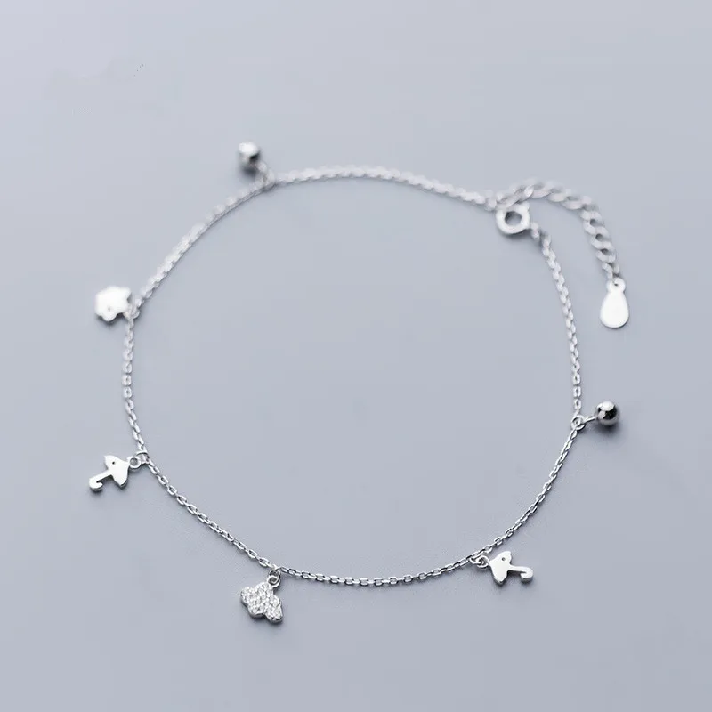 Настоящее 925 пробы, серебряный зонтик, облако, браслет из бисера для элегантных женщин, вечерние, милые ювелирные украшения, аксессуары, подарок