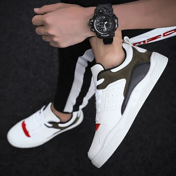 

Winter shoes men versatile flat shoes casual shoes leather shoes white shoes men high quality fashion men's casual shoes