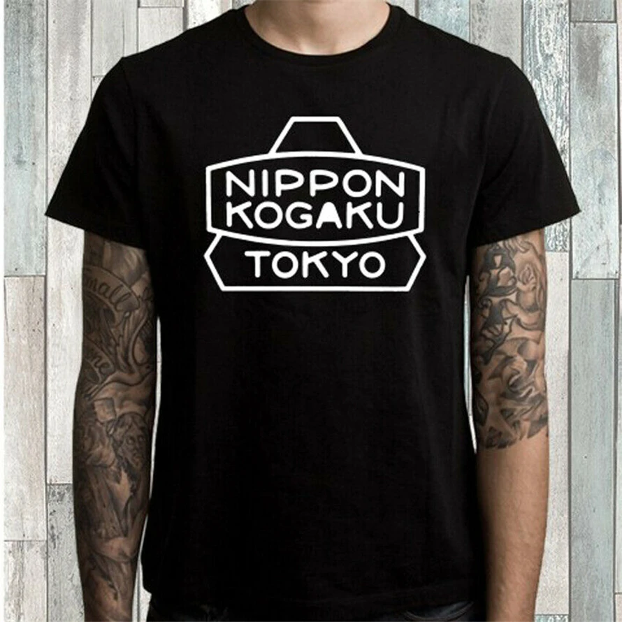 Nippon Kogaku Черная Мужская футболка с логотипом размер S M L XL 2XL 3XL популярная без