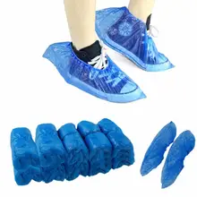 100 шт медицинские водонепроницаемые чехлы для ног Пластиковые Одноразовые Бахилы Галоши