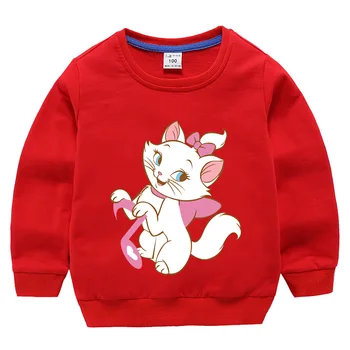 

Baby Boy 2019 Long Sleeves Sweatshirts Cat Marie Aristocats Hoodies Baby Girl Sweatshirt Kids T-shirt Long Sleeve Kids Tops