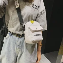 Женская сумка крутой персонализированный с буквенным принтом на плечо простая лаконичная Холщовая Сумка через плечо