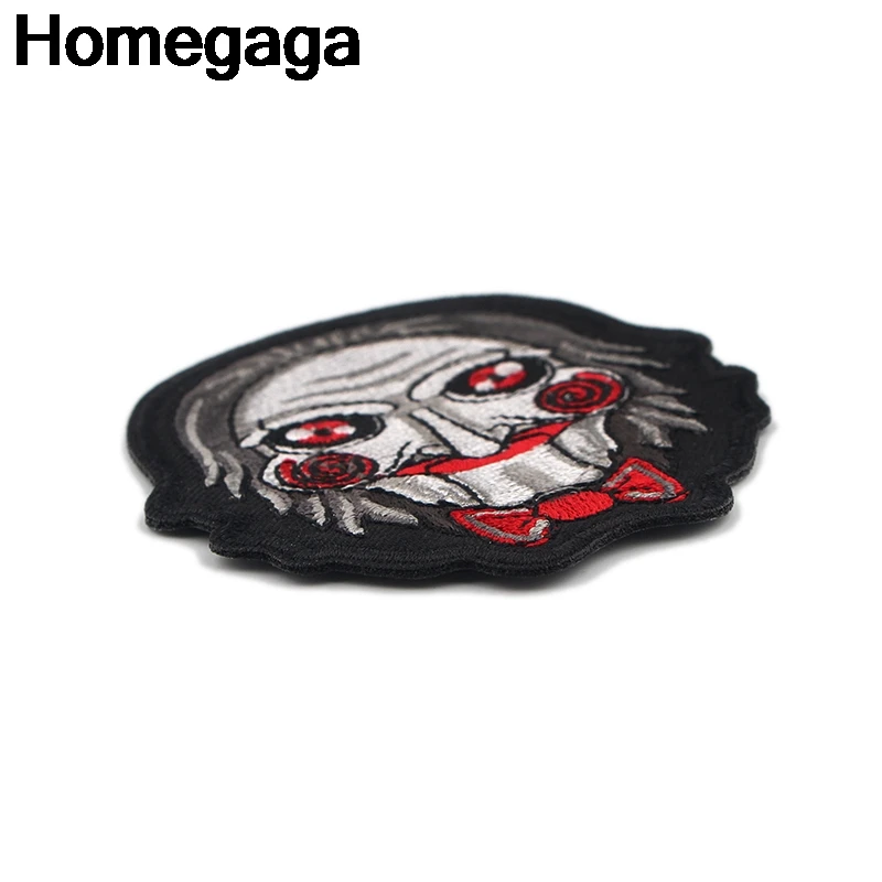 Homegaga Billy The Puppet horror мультфильм железные нашивки Одежда diy эмблемы с вышивкой аппликация Patchworks наклейки D2272