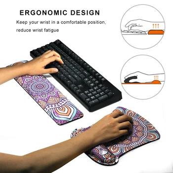 

Mouse Mat Gel Gaming Keyboard and Mouse Wrist Rest Mat Pad, Ergonomic Wrist Support Comfort Pad for Computer Laptop Office Type