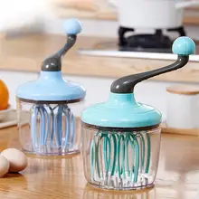 

ABS Practical Hand Cranked Push Whisk Blender Wear-resistant Egg Beater Mixer Manual for Cooking