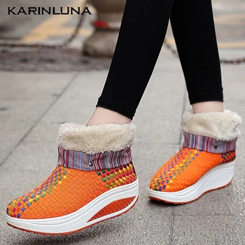 

Brand New For Dropship Thick Sole Keep Warm Plush Winter Ladies Ankle Snow Boots Women Shoes