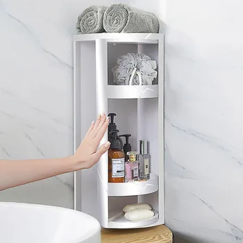 

Household Bathroom Rack Rotating Suction Wall Type Bathroom Sink Waterproof Cosmetic Storage Rack Debris Storage Holder