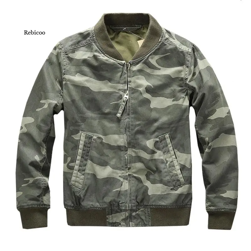 

Camouflage Jackets Men Military Baseball Jacket Casual Fashion Spring Autumn Camo Tactical Coat Male Green Khaki