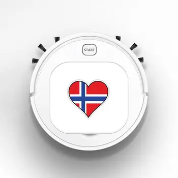 

Robot Vacuum Cleaner Intelligent Automatic Mopping Clean Robot for Hard Floor Carpet Personality NORWAY HEART Flag