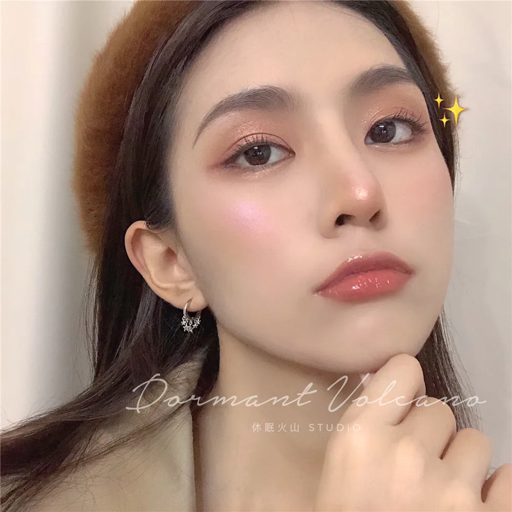 

Meteor Small Town Cool Cool Simple Elegant Versatile Delicacy South Korea-Style Not Inlaid Origional Design Small Earrings