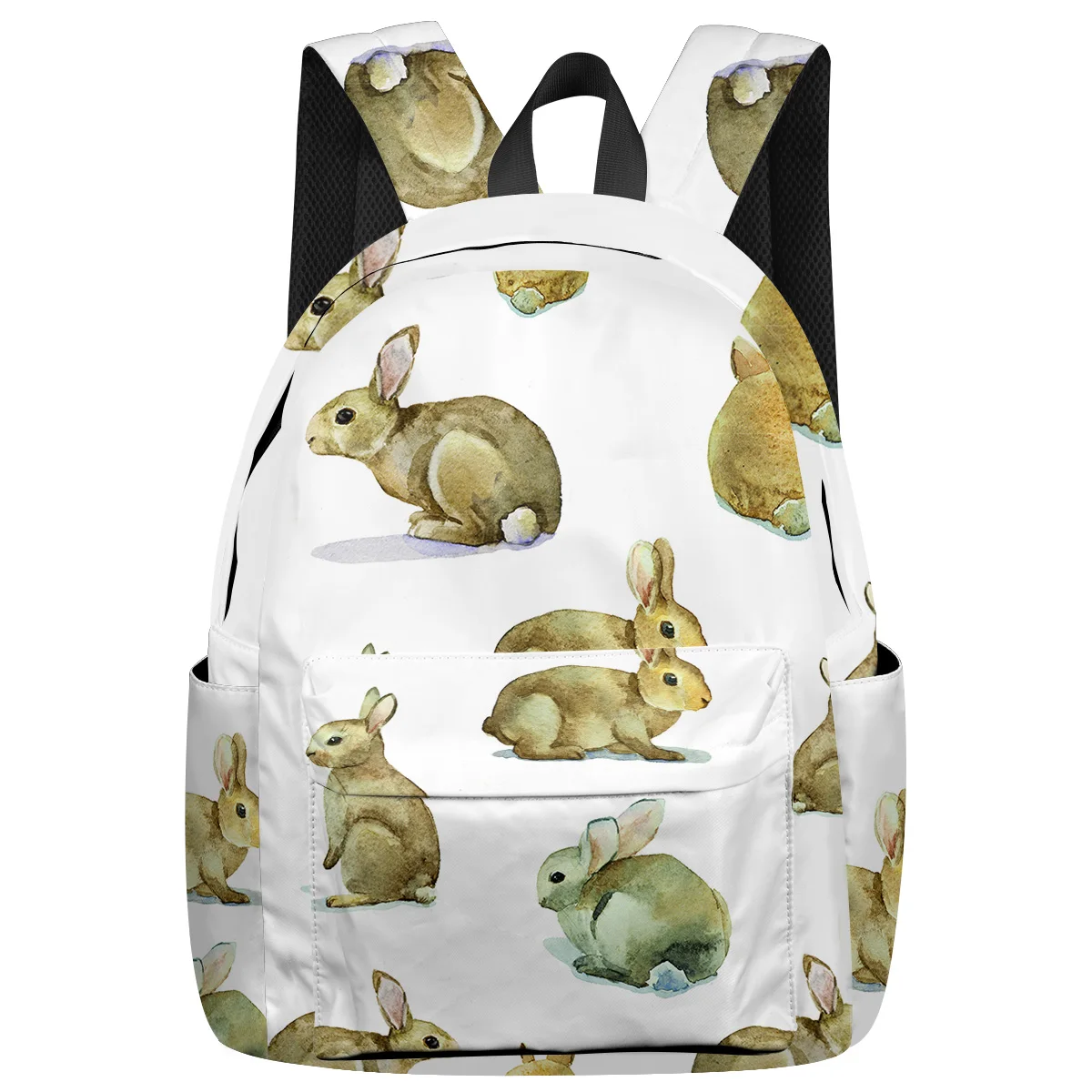 

WHEREISART Animal Cute Yellow Rabbit Backpacks Junior High School Student Multipurpose Daypacks Soft And Comfortable School