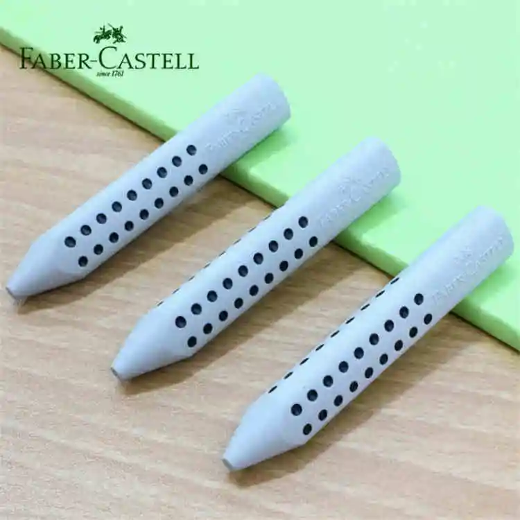 1 шт. ластик для карандашей Faber Castell треугольная ручка 187100 рисования светло серая