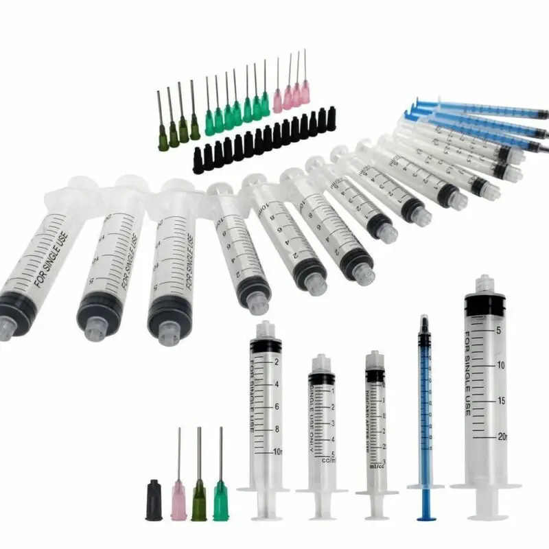 

15 packs of new 20ml 10ml 5ml 3ml 1ml measuring syringe blunt tip syringe glue syringe