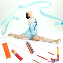 Универсальный и формирующая листы для кровли 4 м художественной тренажерный зал танцевальный гимнастический ленточный стример Батон с вертела стержня