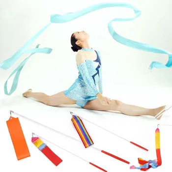 

Universal 4m Rhythmic Gym Dance Gymnastics Ribbon Streamer Baton Twirling Rod