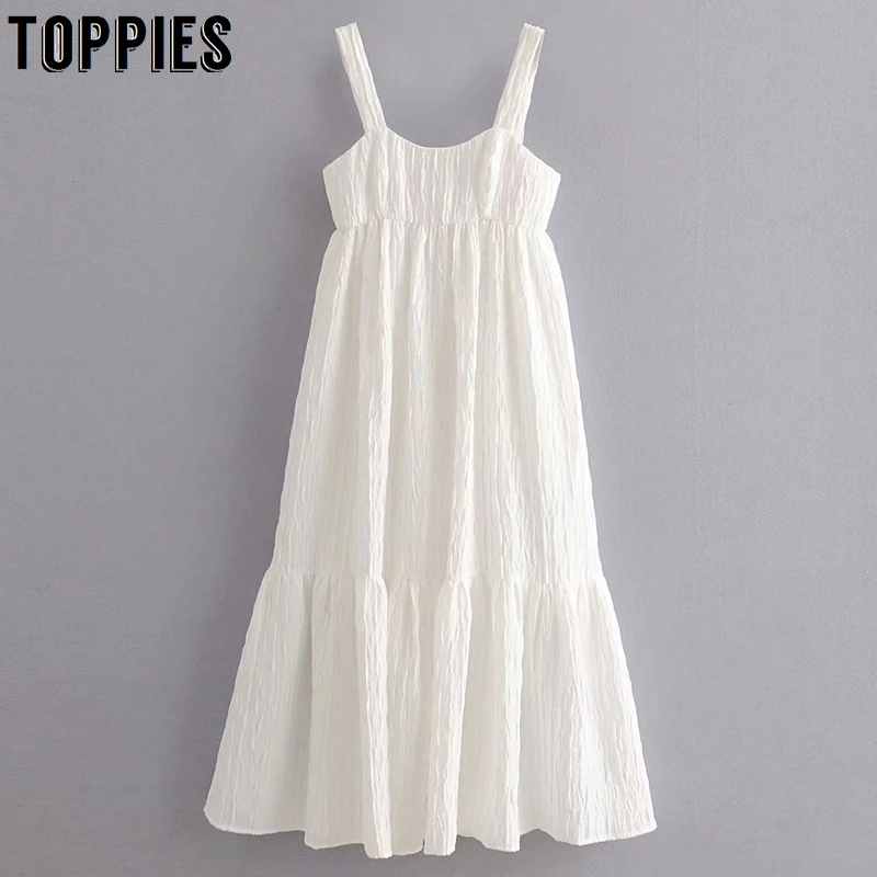white midi sun dress