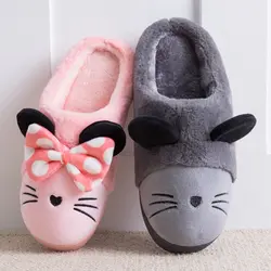 Зимняя обувь для малышей-подростков; женские тапочки; теплая детская домашняя обувь для девочек; рождественские домашние детские тапочки с