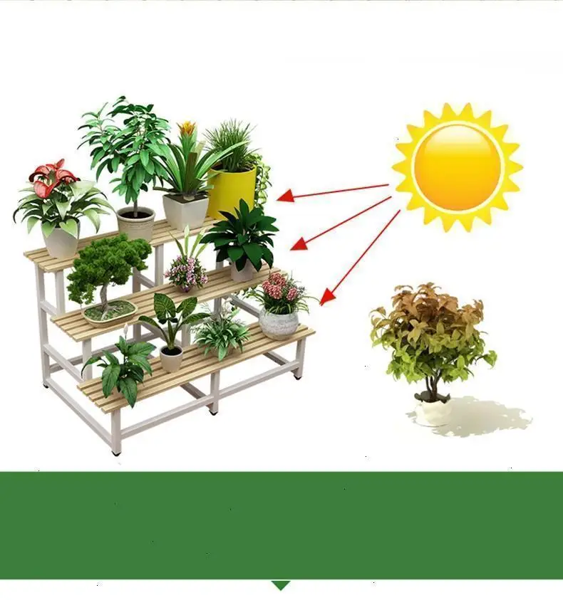 Soporte Plantas Interior Estante Para Flores Wooden Shelves Ladder For Table Rack Outdoor Flower Stand Dekoration Plant Shelf