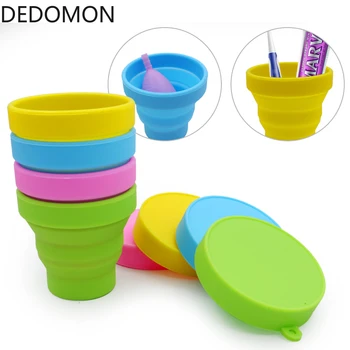 

Menstrual Sterilizing Cup Collapsible Silicone Cup flexible to clean Menstrual Cup Recyclable Camping Foldable Sterilizer Cup