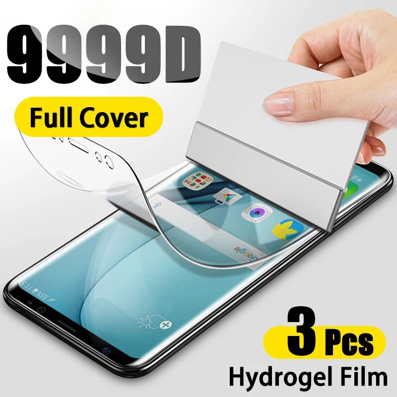 Protector de pantalla de hidrogel para móvil, película protectora completa para Samsung Galaxy S10, S10E, S9, S8, S20 Plus, A51, A50, A70, A71, Note 8, 9, 10