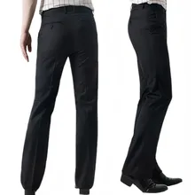 Осень-зима Для мужчин толстый микро-колокол Штаны тонкая Корейская версия большой Штаны Для мужчин черный колокол Штаны