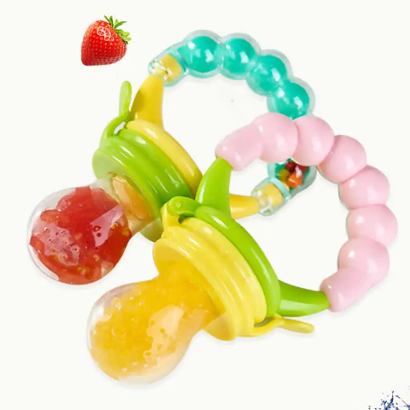 Baby Feeder Spoon nutritious fruits and vegetables bite bell ring consisting chew toy Baby Feeding spoon Nipple Soother Bottle 6