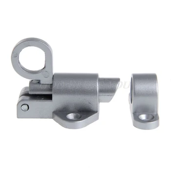 

Window Gate Security Pull Ring Spring Bounce Door Bolt Aluminum Latch Lock Grey Drop Shipping