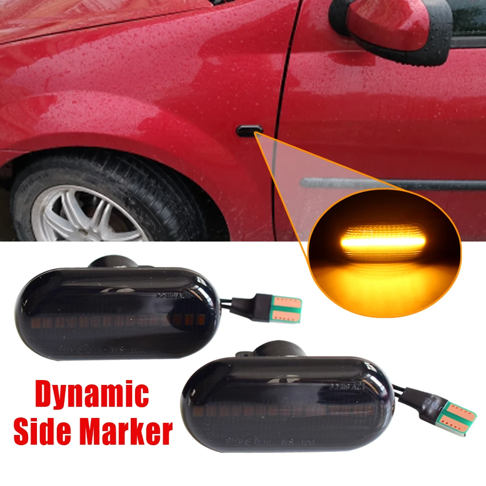 

LED Flowing Water Side Marker Fender Light Dynamic Turn Signal Light For Renault Clio1 2 Espace Kangoo Laguna Master Megane