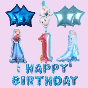 

Disney Birthday Party Supplies 3D Frozen princess Aluminum Film Balloon Cartoon Figure Balloons Cosplay Wedding Home Decor Gift