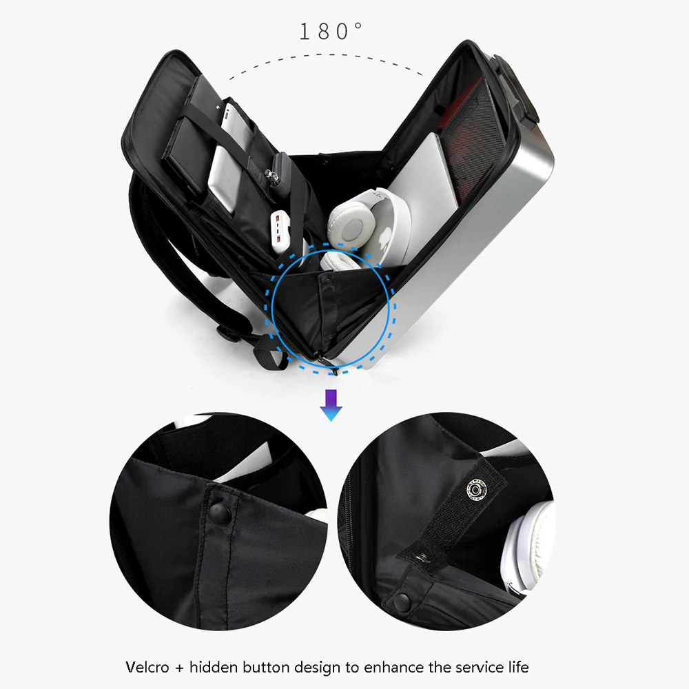 Zaino Uomo Dobaly Antifurto | Per PC 17.3 Pollici, Impermeabile, Multi-scomparti - Foto 5