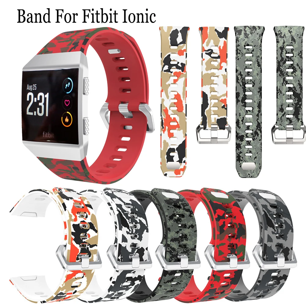 

Soft Silicone Watch Strap Wristband Fitness Watch Belt Compatible For Fitbit Ionic Smart Watch Band Sporting Goods Adjustable