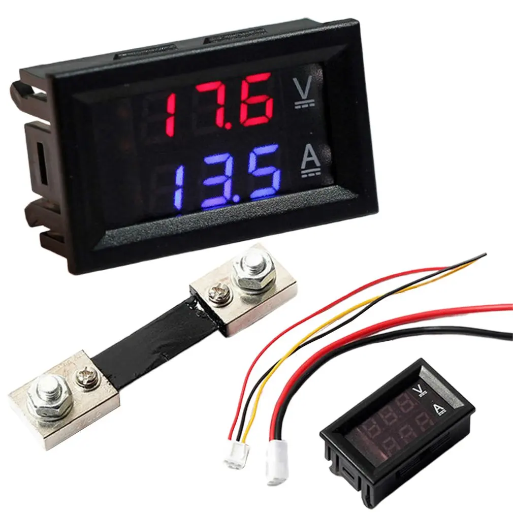 LED Digital Voltmeter Amp Dual Dispaly Panel Gauge DC4-30.0V 10A Ammeter Car UK 