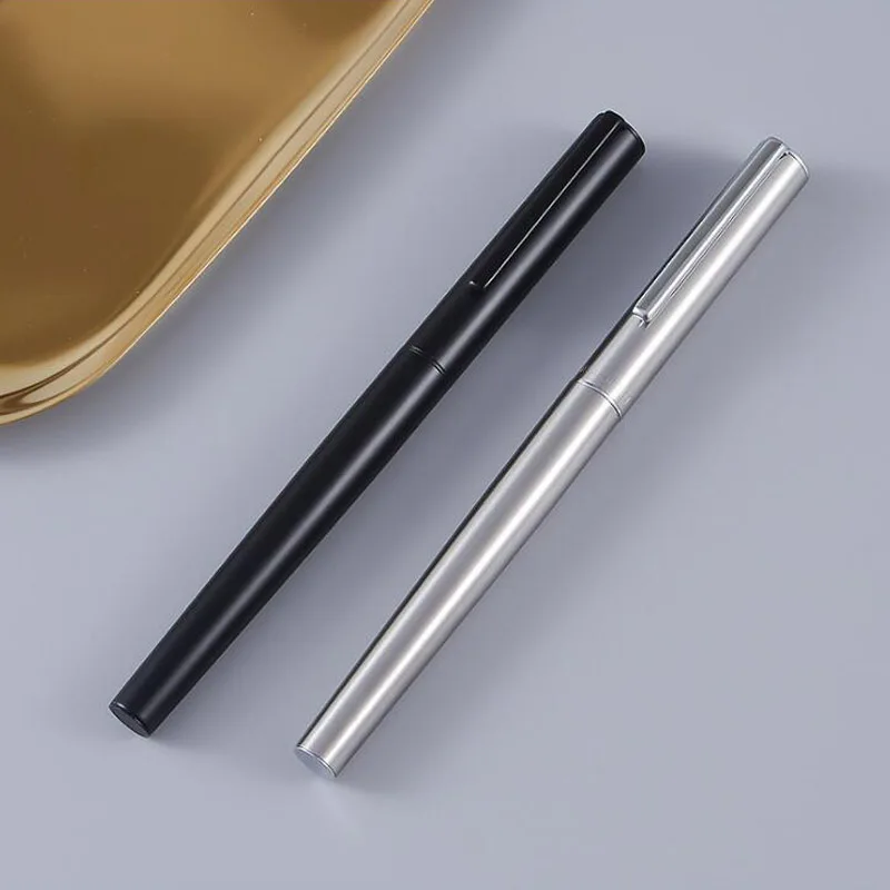 Jinhao 35 Fountain Pen Frosted Black Stainless Steel 3.08MM Nib Pen Ink Pens Stationery Office School Supplies fountain pen