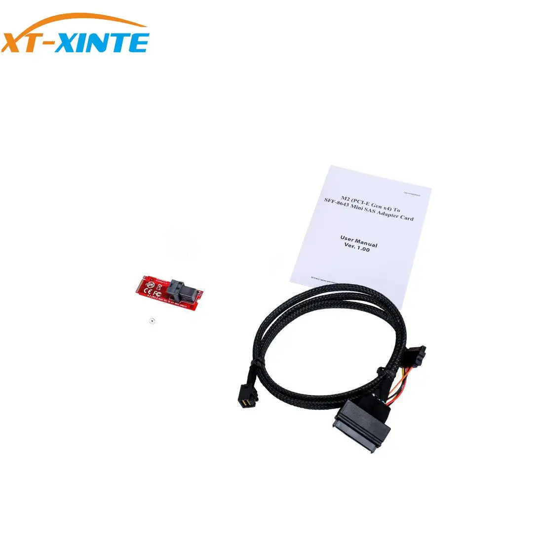 XT-XINTE M.2 M материнская плата для 36Pin SFF-8643 U.2 комплект NVME PCIe Gen4 SSD адаптер и кабель |