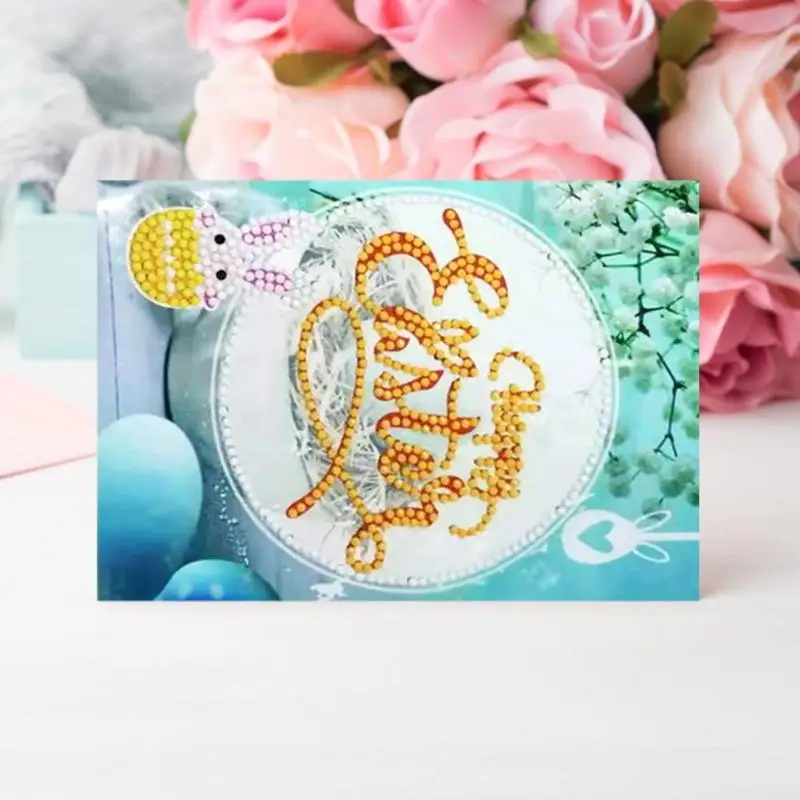 4 шт. 5D DIY алмазная живопись поздравительные открытки вечерние пасхальные подарки открытки ремесло подарок для детей праздничное украшение