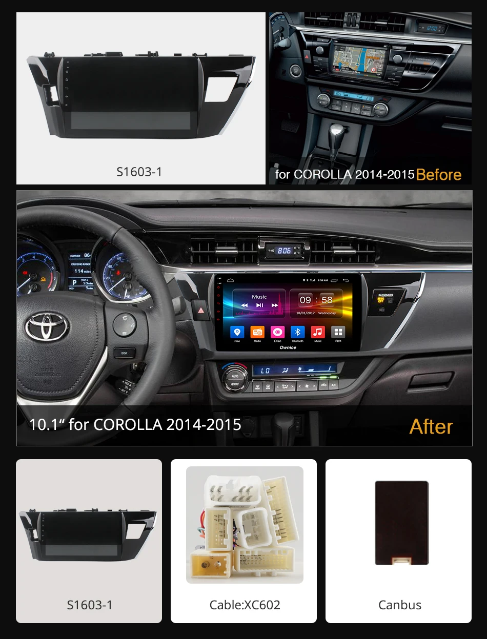 Ownice Android 9 0 360 панорама DSP k3 k5 k6 автомобильное радио GPS 4 Гб + 64 ГБ для Toyota corolla E160 Levin 2013