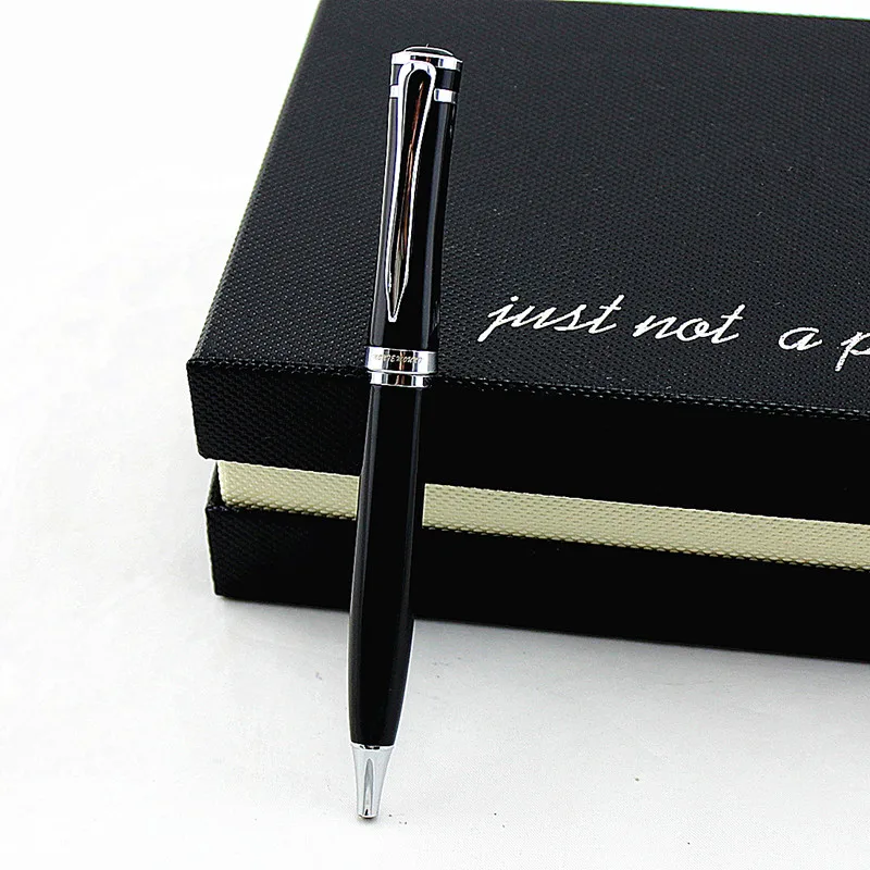 Luxury creative rotating metal ballpoint pen 1pc/batch, learning office stationery school gift pen&luxury hotel business pen - Цвет: W