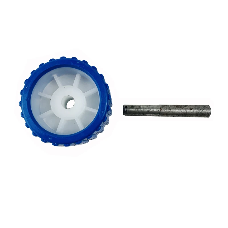 EgoTrailer BOAT TRAILER WOBBLE ROLLERS. kits 5" BLUE RIBBED 18mm Bore. Soft Wobble Roller