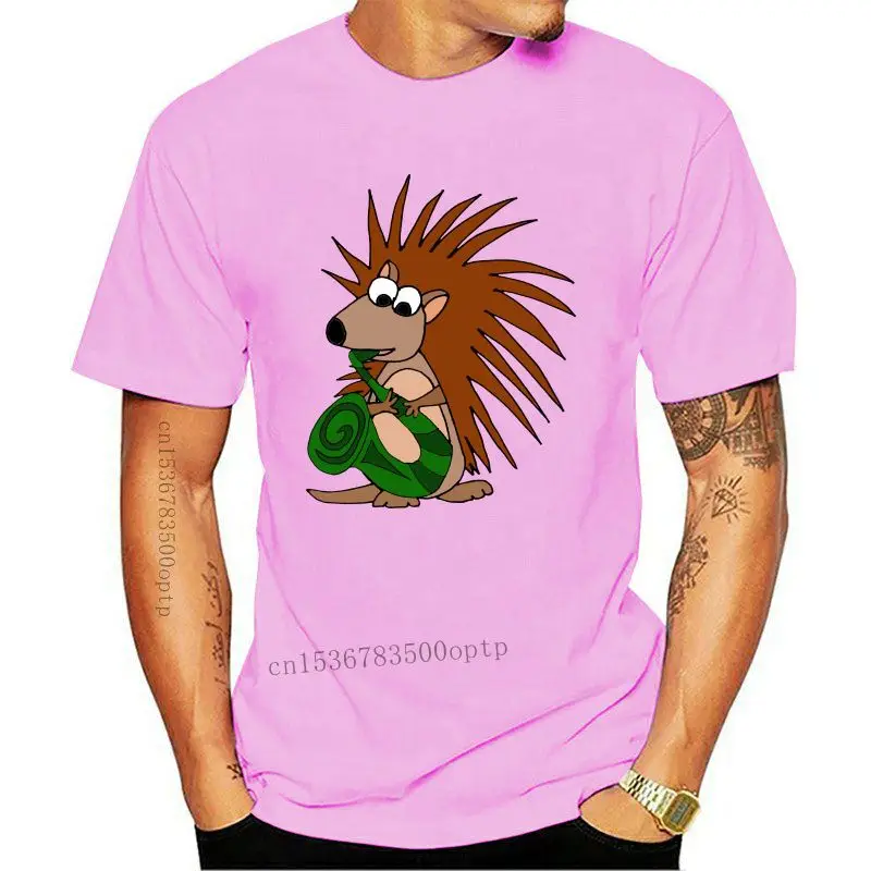New Men tshirt Funny Porcupine Playing Saxophone Cartoon Art T Shirt women T-Shirt tees top | Мужская одежда