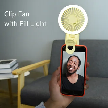 

Portable Rechargeable Fan With Led Light 2 Mode 3 Level for Bedroom And Desk Office