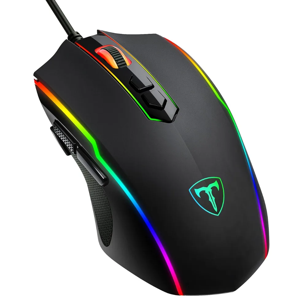 VicTsing Wired RGB Gaming Mouse 8 Programmable Buttons 7200 DPI Adjustable Optical Gaming Mouse Ergonomic Mouse With Fire Button (7)