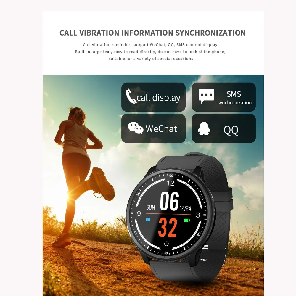 Смарт-часы для фитнеса, Bluetooth Smartwatch с монитором сна Сидячий напоминание шагомер, наручные часы для мужчин женщин детей
